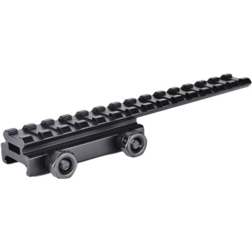 Tactical Extened High Riser Base Flat Top 145MM Length 20mm picatinny/Weaver Rail Mount 14 Slots AR15 Gel Blaster Accessory