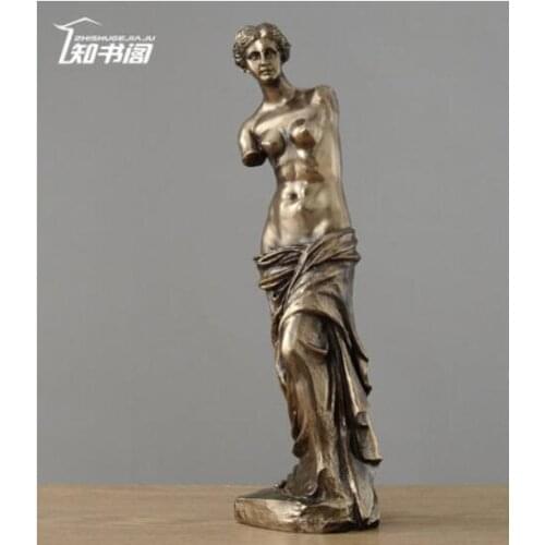 Creative cold cast copper Venus statue furnishings modern simple cabinet porch bookshelf home decoration sculpture art crafts