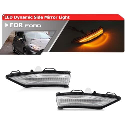 For Ford Fiesta ST Line MK8 2018 Fiesta MK8 2019 2020 Puma 2020 Dynamic Led Rearview Side Mirror Blinker Turn Signal Lights