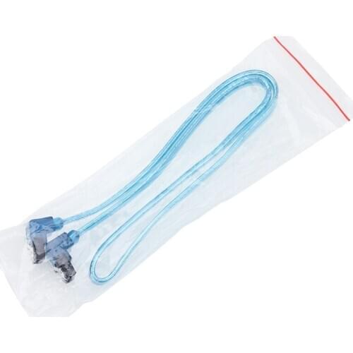 High Speed 6Gbps Right Angled SATA 3.0 III 7Pin to SATA III SATA 3 SATA3.0 Cable Flat Data Cord 48cm for HDD SSD 300pcs/lot