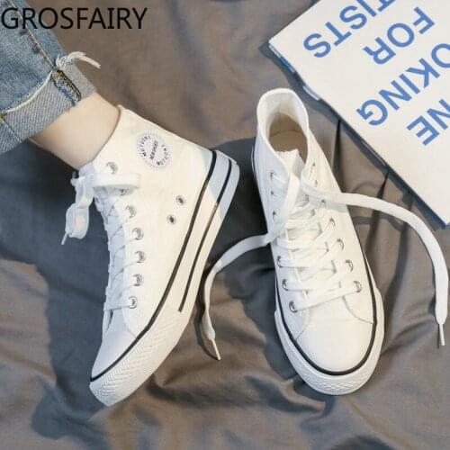 Womens Fashion 2021 Vulcanized Shoes Women Sneakers New Rainbow Retro Canvas Shoes Flat Comfortable High Top Shoes Women