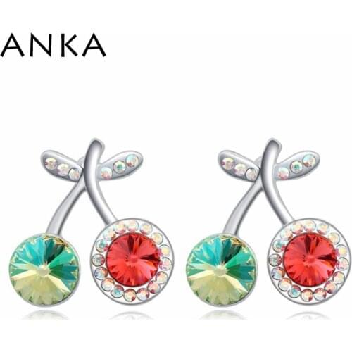 2020 Promotion Real Trendy Women Earings Earing Cherry Pierced Earrings Main Stone Crystals from Austria Free Shipping #110150