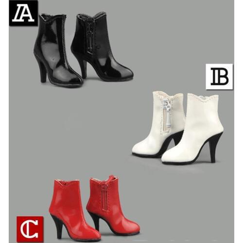 1/6 Scale ZY1005 Women Fashion Boots Female Sexy Zipper Booties Clothes For 12" Action Figure Body Doll Toy Accessories
