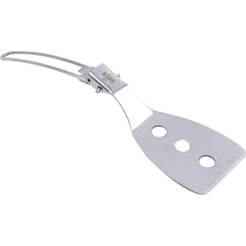 1 Set Portable Outdoor Hiking Camping Folding Cooking Shovel Outdoor Camping Hiking Picnic Spatula Foldable Stainless Steel