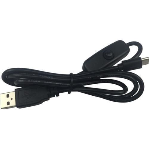 1M Raspberry Pi 3 Model B Power Cable with Switch ON/OFF Button Micro USB Charging Cable for Raspberry Pi Zero W Raspberry Pi 2