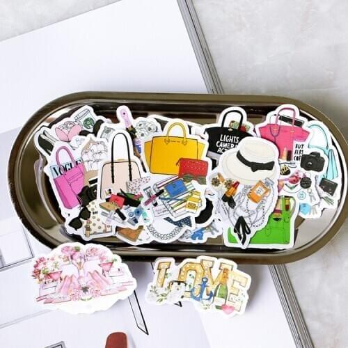 19PCS Fashion Stickers Crafts And Scrapbooking stickers book Student label Decorative sticker kids toys