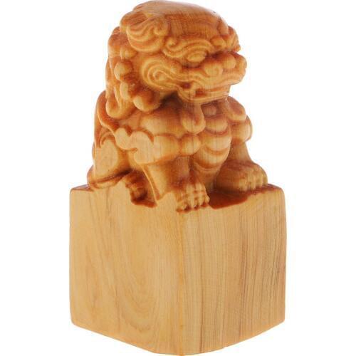 2.3 "Decoration Wooden Seal Sculpture Statue Home Bedroom Library Library