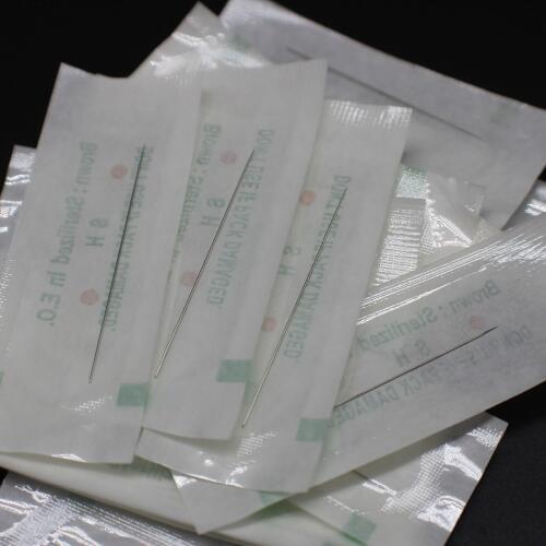 200pcs 1RL Traditional Eyebrow Tattoo Needle 0.35x50mm Permanent Makeup Needles For Lip Eyeliner and body tattoo design machine
