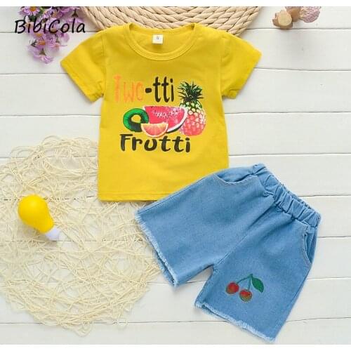 2021 Newborn Baby Girls Clothing Set Cartoon Short Sleeved T-shirts + Shhorts Casual Infant Baby Outfit Set Summer Tracksuit