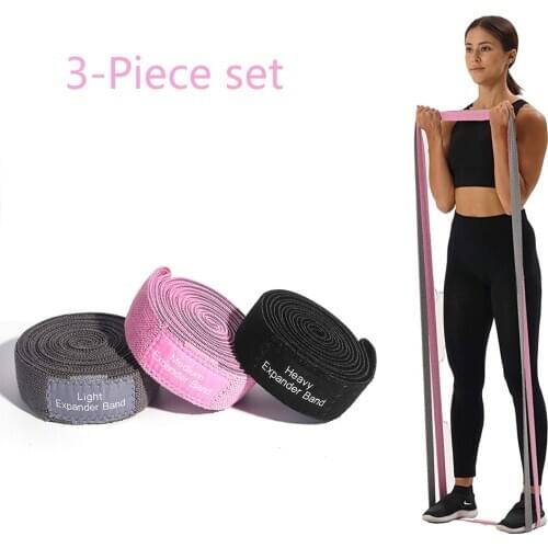 3Pcs/Set Long Fabric Resistance Bands Home Fitness Pull Up Assist Booty Hip Workout Loop Elastic Bands Yoga Gym Training Exercis