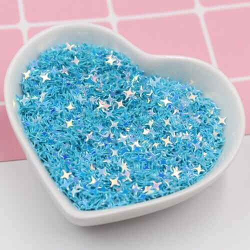 50g/lot 4mm Glitter Crossed Stars Sequins for Nails Art, Women manicure Glitter Paillettes, Wedding Decoration confetti