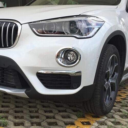 ABS Chrome For BMW X1 F48 2016 2017 2018 Accessories Auto Front Fog Lamp Foglight Cover Trim Sticker Car Styling 2Pcs