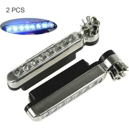 Without Wiring Wind Driven Car Front Lights 8x LEDs With Fan Rotation Car Fog Warning Energy-saving Car Light Accessories