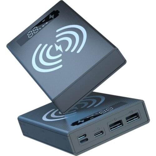 18650 Power Bank Case Support Quick & Wireless Charger Detachable 5*18650 battery Holder Charging Box Charge QC 3.0 PD DIY Shell