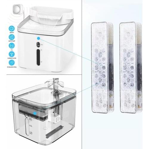 2pcs Super Filter Elements For CY0006, Pet Cat Dog Water Dispenser Filters, Six-layer Filtration System Upgrade Paragraph Filter