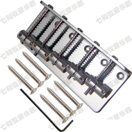 Chrome Vintage Type Top Load 5 Strings Electric Bass Bridge