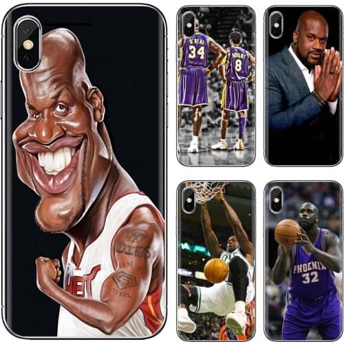For Samsung Galaxy S7 S8 S9 S10E S20 FE Note 10 20 Edge Lite Plus Ultra Shaquille-O'Neal-C-basketball-MVP-Star Soft Cases Cover
