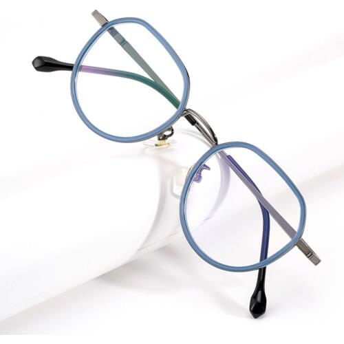 2021 New Titanium Glasses Frame Women Optical Myopia Prescription Eyeglasses Frame Lady Men Luxury Brand Polygon Eyewear