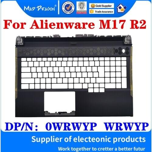 New Original 0WRWYP WRWYP For Dell Alienware M17 R2 Laptop Replacement Palmrest Upper Cover Case Keyboard Uk Layout Black shell