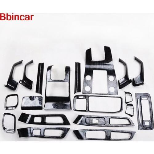 Bbincar ABS Black Wood Paint Interior Door Panel Front AC Vent Middle Armrest Box Rear Trim Styling For Volvo S60 2014 to 2018