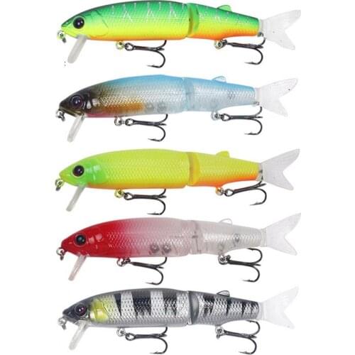 1Pcs Lifelike Artificial Crankbait Multi Jointed Fishing Lure 11.3cm2-segment Hard Bait Hook Wobblers Sea Fishing Bait