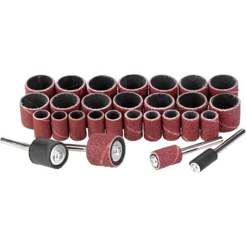 11pcs/set Sanding Bands Drum Sleeves Grit 80# - 600# for Electric Mini Angle Grinder Sanding Mandrels