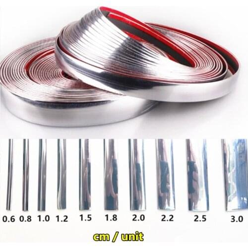 Car-styling 13meters Exterior Decoration Chrome Frame Front &Rear Bumper Guard Sticker Window Door Moulding Trim Strip 6mm 8mm