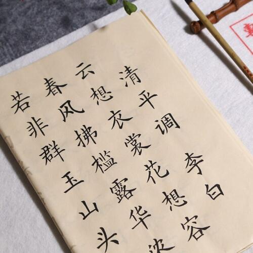 Poem Copybook Beginner 48pcs Ou Style Calligraphy Practise Book Ripe Xuan Paper Copybook Chinese Medium Regular Script Copybook