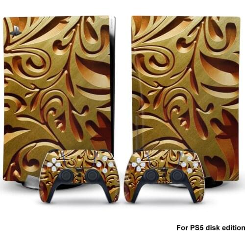 Carving Style PS5 Standard Disc Edition Skin Sticker Decal Cover for PlayStation 5 Console & Controller PS5 Skin Sticker Vinyl