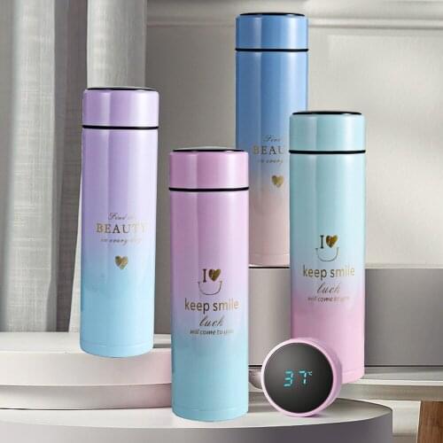 500ml Thermo Bottle Thermal Cup Vacuum Flasks Stainless Steel Thermos for Tea Cover LED Smart Temperature Display Drinking Water