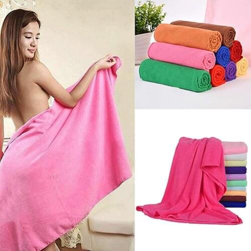 Absorbent Microfiber Fleece Shower Spa Body Wrap Bathing Towel 70x140cm
