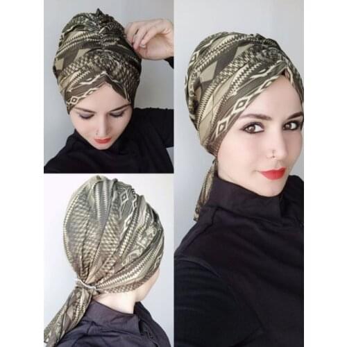 Womens Pattern Shawl Buckle Bone Khaki