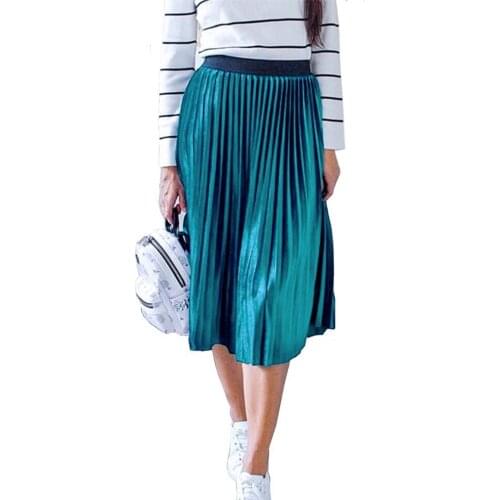 Ladies Vintage Autumn Winter Skirt Women High Waisted Elegant Soft Skinny Casual Maxi Pleated Skirts Women Velvet Skirt Female