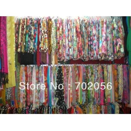 MIXED LOT Womens SCARVES wraps shawl Sarongs Hijabs scarf ponhos stole mixed style colors 100pcs/lot #3448