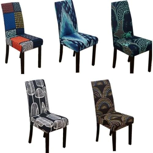 1/2/4/6 Pcs Elastic Geometric Plaid Stretch Chair cover for Wedding Hotel dining room kitchen Spandex protect de chaise seats