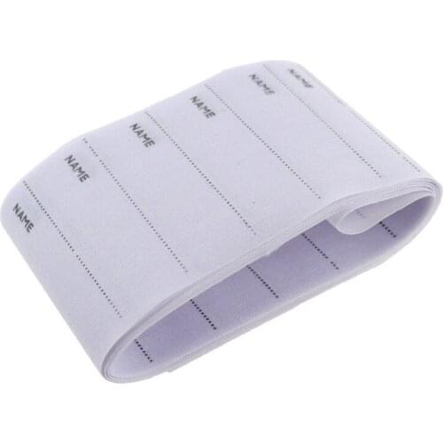 100Pc/Pack White Washable Iron on Name Labels Garment Fabric Tags Marker Decals for DIY T Shirt Clothes Cloth Sewing Accessories