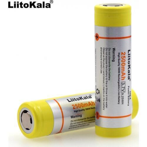2 pcs. New Liitokala HE4 18650 lithium-ion battery 3.7 V 2500 mAh battery can hold Electronic special 20A 30A discharge