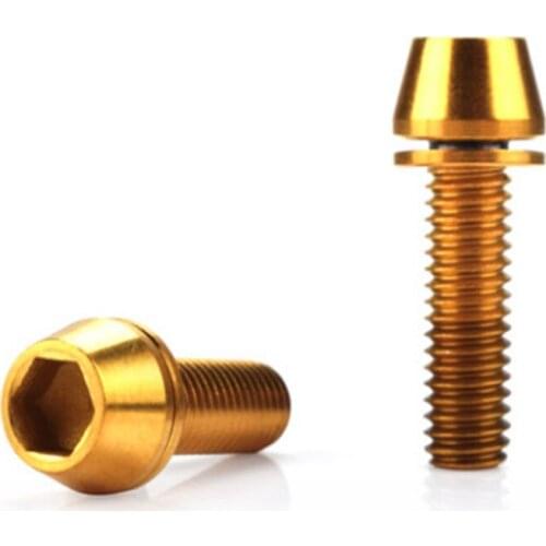 2 packs Titanium alloy screw m6x20mm mountain bike handlebar faucet anti-rust brake bicycle accessories