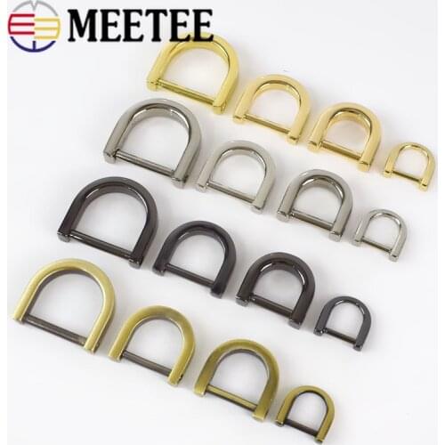 4/10pcs Removable D Ring Metal Bag Buckles Handbag Strap Bags Chain Clasp Hook Screw DIY HandBags Handles Hanger Accessory H6-3