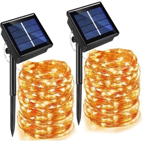 5/10/20m LED Solar Light Outdoor Lamp String Lights For Holiday Christmas Party Waterproof Fairy Lights Garden Garland Decor 5z