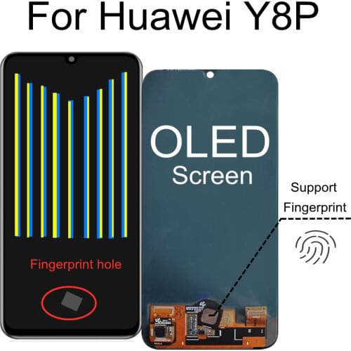 6.3" AMOLED For Huawei Y8P AQM-LX1 TFT LCD Display Touch Screen Digitizer Assembly Replacement