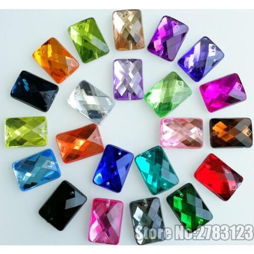 7X12mm 8x14mm 10x14mm 13x18mm Rectangle shape High quality Acryl sew on rhinestones with two holes,diy/clothing accessories
