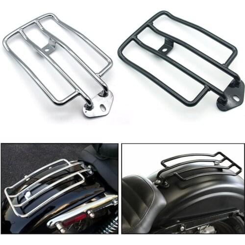 Motorcycle Rear Solo Seat Luggage Racks Support Shelf for Harley Sportster Iron XL 883 1200 Black Chrom