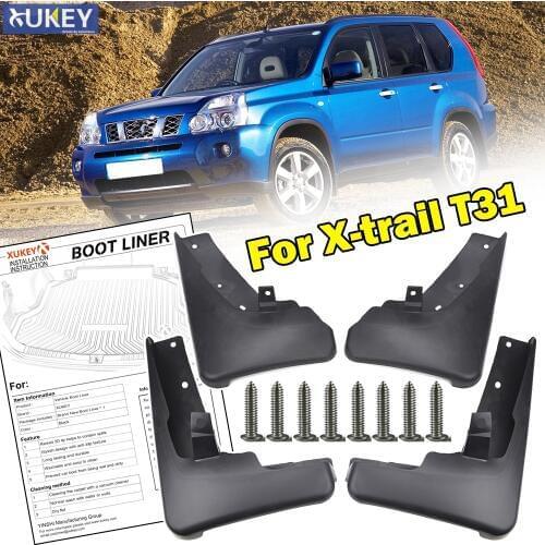 For Nissan X-Trail T31 2008-2013 Xtrail Splash Guards Mud Flap Mudguards Fender 2009 2010 2011 2012 Set Molded Car Mud Flaps