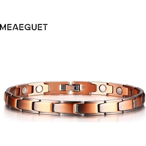 Pure Copper Therapy Womens Bracelets Health Energy Heeling Adjustable Bangles for Arthritis Pulseira Feminina