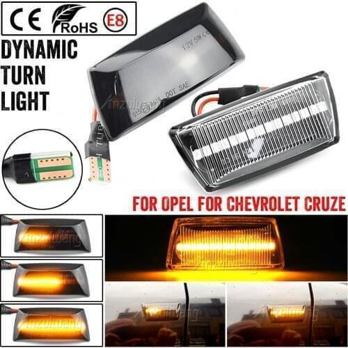 Dynamic Turn Signal LED Side Marker Mirror Light Flashing Indicator For Opel Insignia Astra H Zafira B Corsa D Chevrolet Cruze