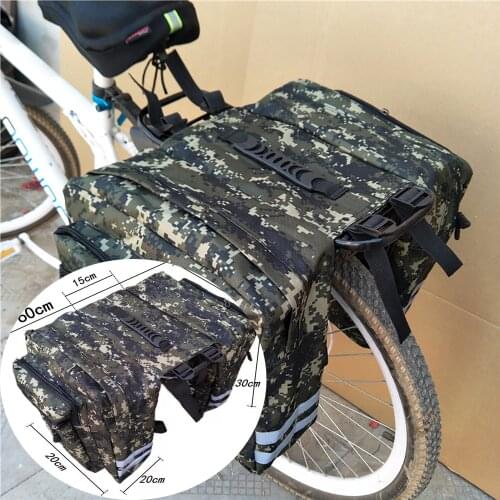 Mountain Road Bicycle Bike Camo Trunk Bags Cycling Double Side Rear Rack Tail Seat Pannier Pack Luggage Carrier 2 In 1