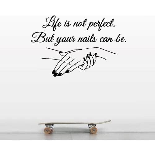Exquisite Vinyl Decal Nail Salon Quotes Wall Sticker Art Mural Beauty Salon Decor decals for women girls bedroom decor