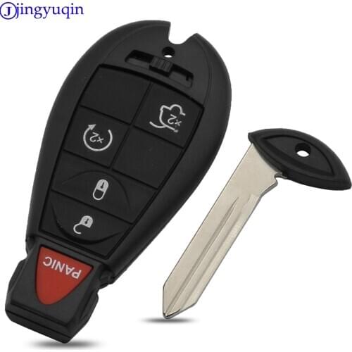 Jingyuqin 10ps 5B Remote Key Case Cover For Commander Grand Cherokee Car Key Shell Fob Keyless For JEEP For Chrysler For Dodge