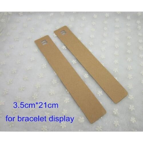 200 pcs Kraft Cardboard For Bracelet,Brown Color Bracelet Display Cardboard,3.5cm*21cm,Cardboard Bracelet Card